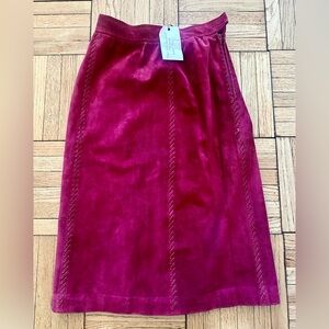 Saint Laurent Rive Gauche Burgundy Satin Lining ski